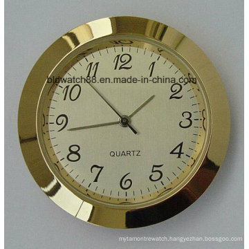 Promotional Analog Quartz Small Metal Insert Clock Golden Mini Clocks